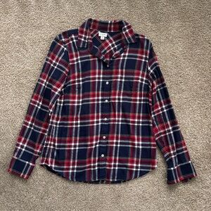 Red & Blue Plaid Button Down J Crew like new! Medium